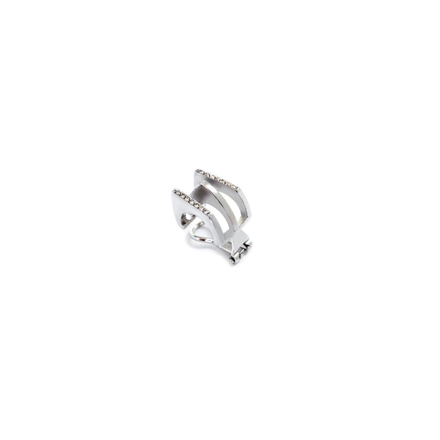 'Congiunzioni' cuff earring with diamonds CONGIUNZIONI | OR3 MONOAU18B CT 0,10
